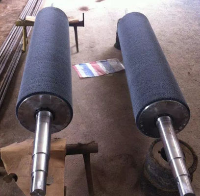 Industrial Steel Wire Copper Plated Brush Roller High Temperature Resistant Polishing Brush Roller