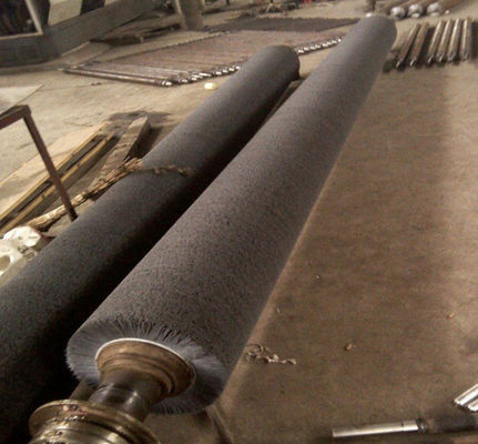 Industrial Steel Wire Copper Plated Brush Roller High Temperature Resistant Polishing Brush Roller