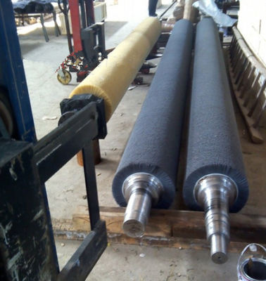 Industrial Steel Wire Copper Plated Brush Roller High Temperature Resistant Polishing Brush Roller