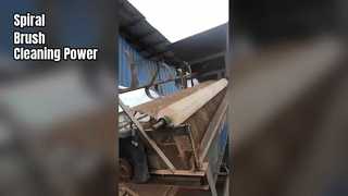 Assista: Vitrine de processamento e limpeza de rolos de escova de formato grande