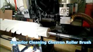 Um olhar mais atento: escova de rolo de limpeza tipo Chevron